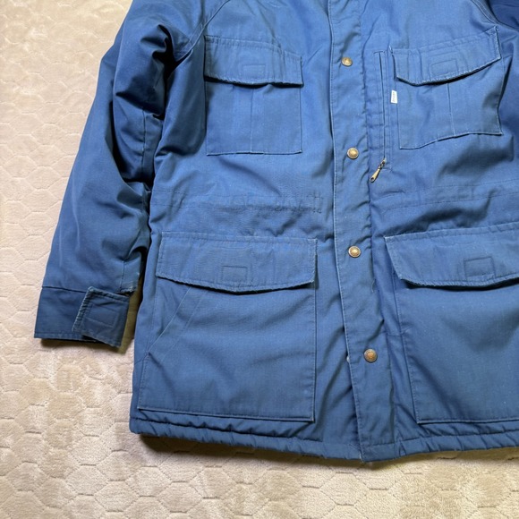 VTG 70s 80s Levi's Hooded Ski Puffer Jacket White Tag Sz Med USA Made Talon Zip - Picture 2 of 10